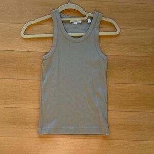 Worn once Vince supersoft Light green stretch cotton Ribbed Tank Top